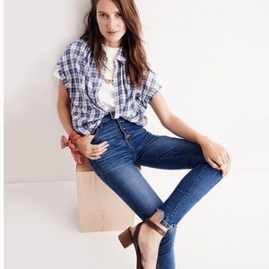 Madewell 10" High-Rise Skinny Jeans: Chewed-Hem Edition